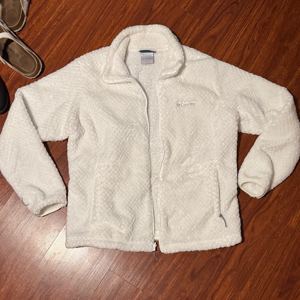 Columbia fleece jackets women’s size XL white